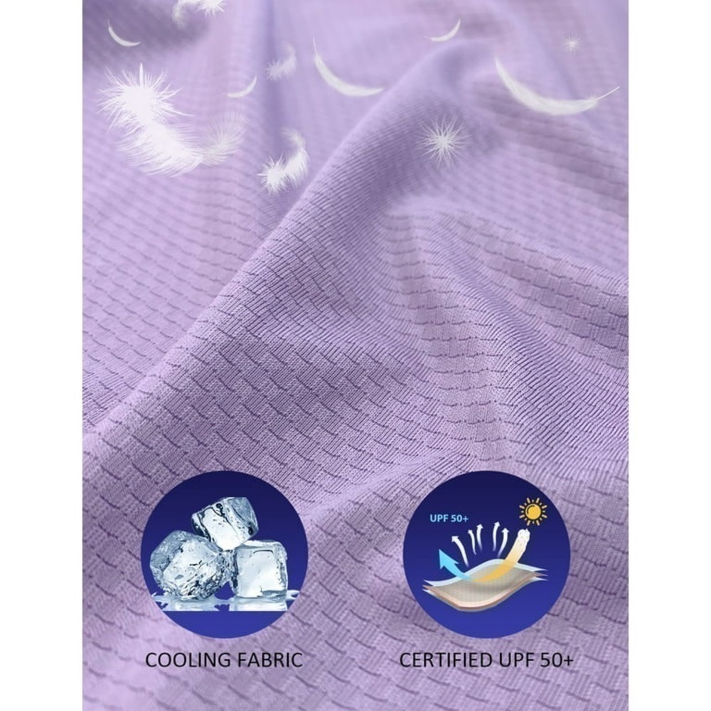 Long Sleeve Sun Protection Shirts Quick Dry UPF SPF 50+ Hooded Jackets Cooling - Picture 6 of 7